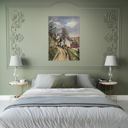 The House of Dr. Gachet in Auvers - Paul Cézanne Brushed Aluminum Print - 70x100 cm / 28x40 inches | Paul Cézanne Aluminum Print | Paul Cézanne Prints