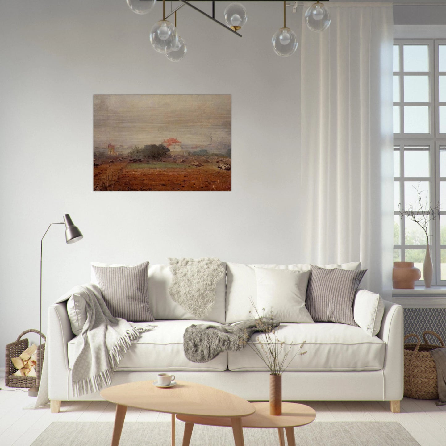 Fog - claude monet Brushed Aluminum Print - 70x100 cm / 28x40 inches | claude monet Aluminum Print | claude monet Prints