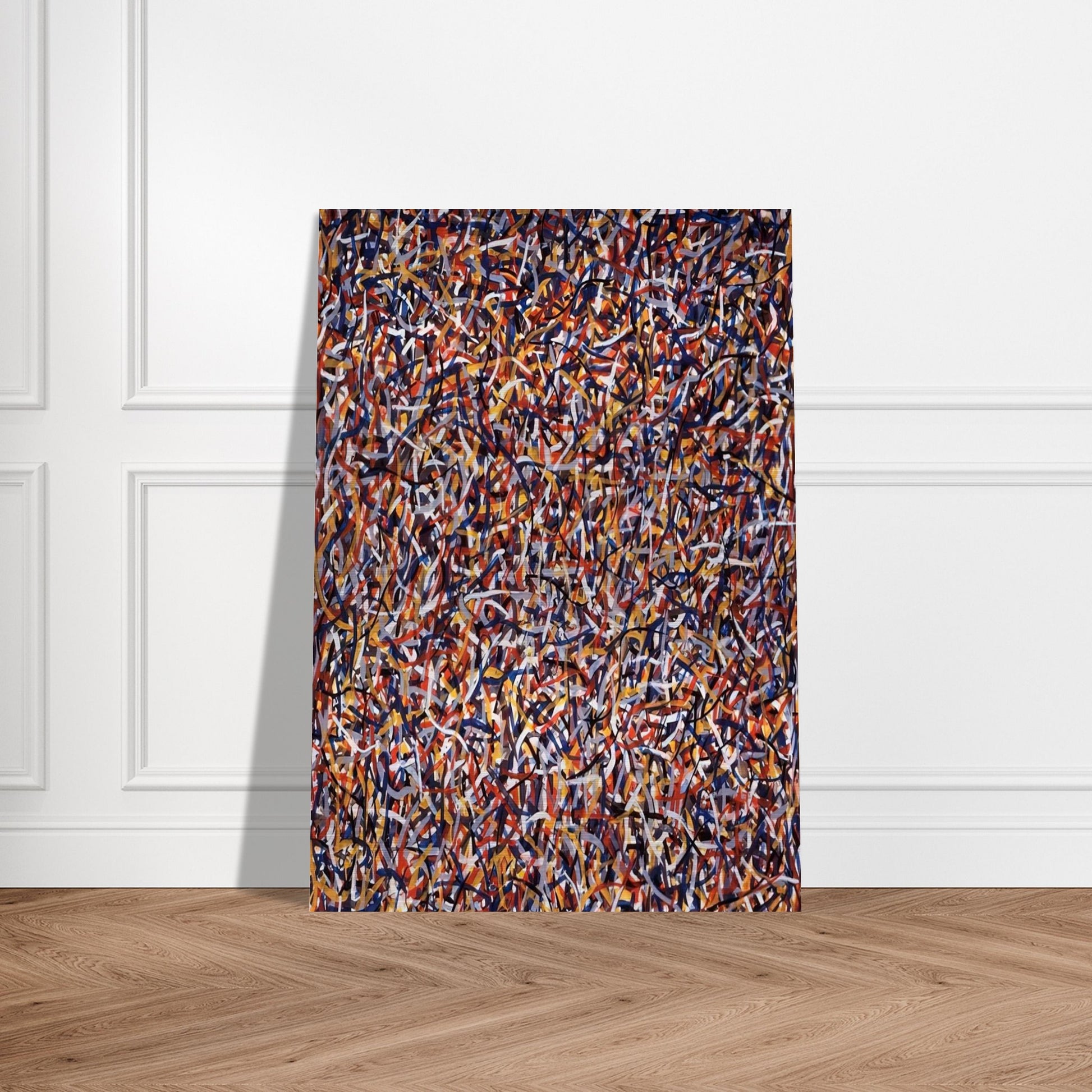 Not Straight Brushstrokes in All Directions - Sol LeWitt Brushed Aluminum Print - 70x100 cm / 28x40 inches | Sol LeWitt Aluminum Print | Sol LeWitt Prints