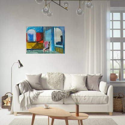Interior - 1951 - Tove Jansson Brushed Aluminum Print - 70x100 cm / 28x40 inches | Tove Jansson Aluminum Print | Tove Jansson Prints