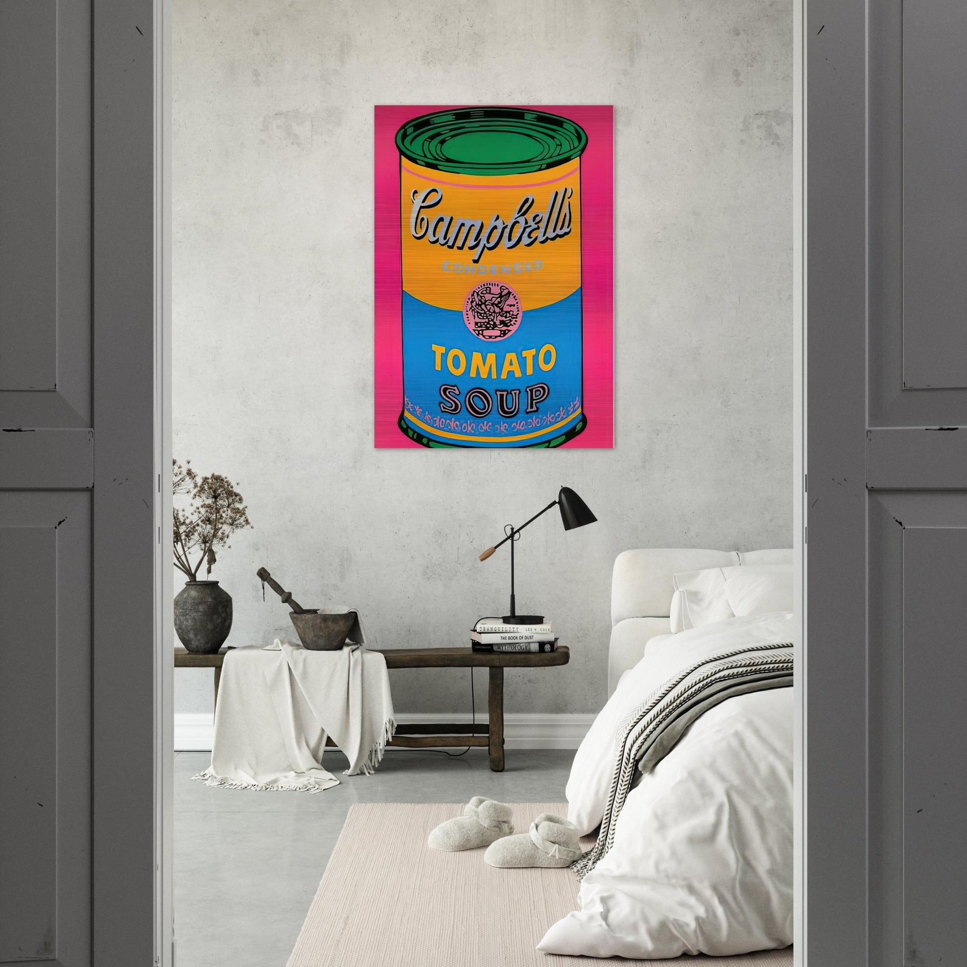 Campbell's Soup Can  - Andy Warhol Brushed Aluminum Print - 70x100 cm / 28x40 inches | Andy Warhol Aluminum Print | Andy Warhol Prints