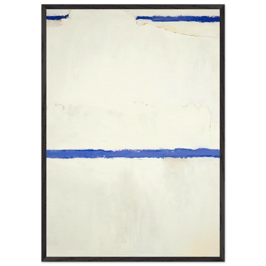 White Sun-Mound - 1963 - Theodoros Stamos 70x100 cm / 28x40 inches Framed Art Print – Black Wooden Frame