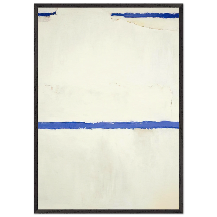 White Sun-Mound - 1963 - Theodoros Stamos 70x100 cm / 28x40 inches Framed Art Print – Black Wooden Frame