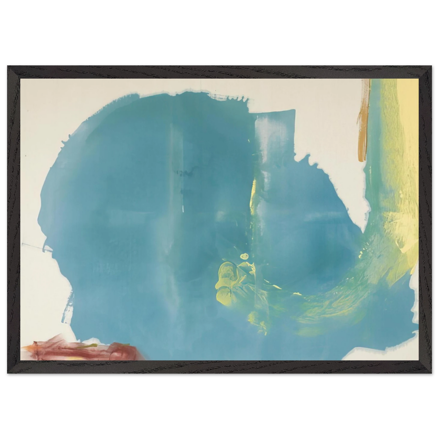 Helen Frankenthaler - Where Necessary - 1977 Wall art - 30x40 cm / 12x16 inches - Premium Wooden Framed Poster With Fine Art Paper-canvas - Black frame