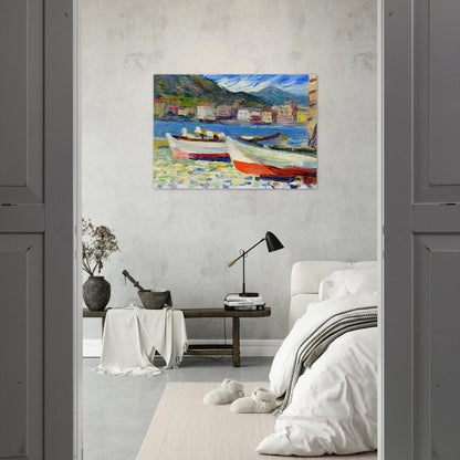 RAPALLO BOATS - Wassily Kandinsky Brushed Aluminum Print - 70x100 cm / 28x40 inches | Wassily Kandinsky Aluminum Print | Wassily Kandinsky Prints