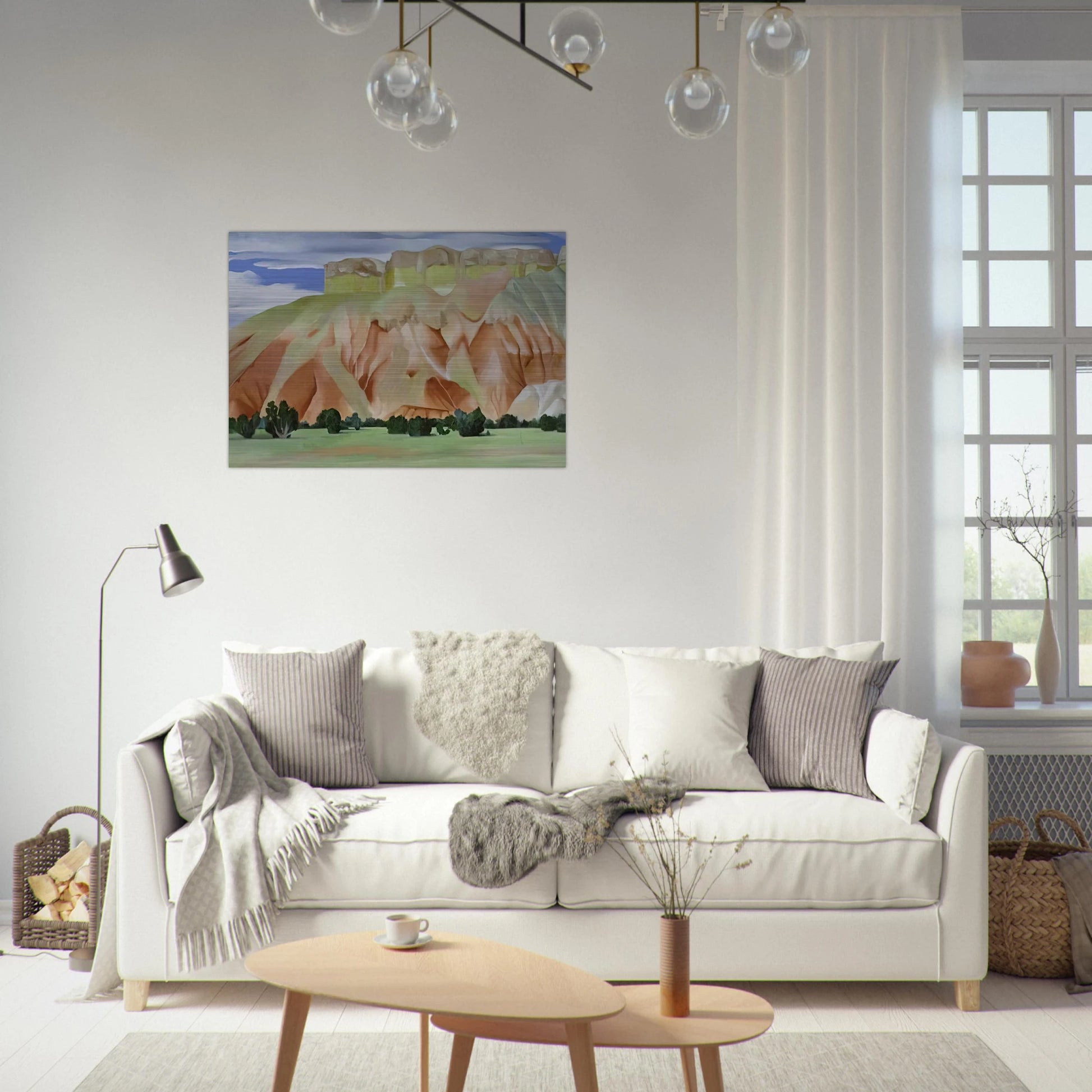 My Backyard - Georgia O'Keeffe Brushed Aluminum Print - 70x100 cm / 28x40 inches | Georgia O'Keeffe Aluminum Print | Georgia O'Keeffe Prints