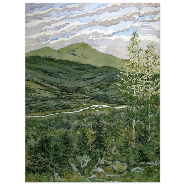 Neil Welliver - Briggs Meadow - 1977  75x100 cm / 30x40inches Fine Art Poster