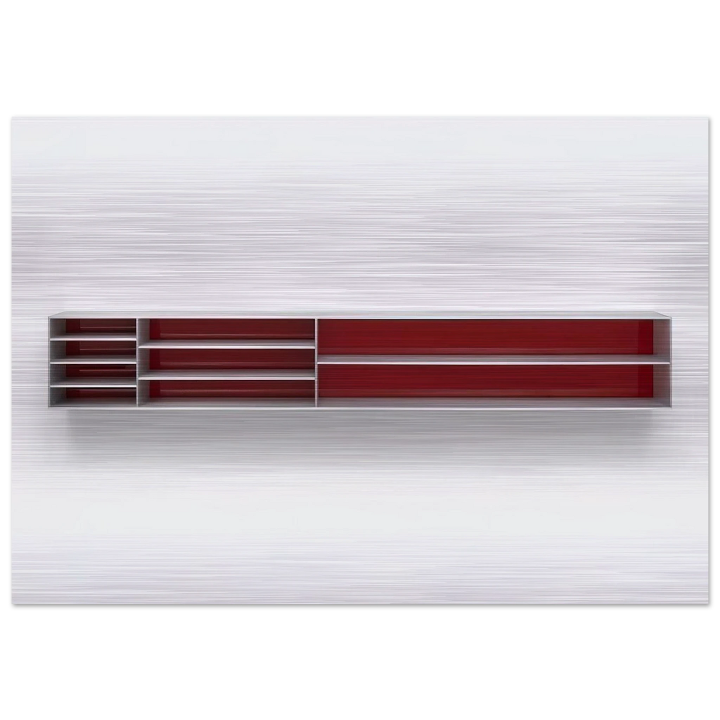 Untitled - 1984 - Donald Judd Brushed Aluminum Print - 70x100 cm / 28x40 inches | Donald Judd Aluminum Print | Donald Judd Prints