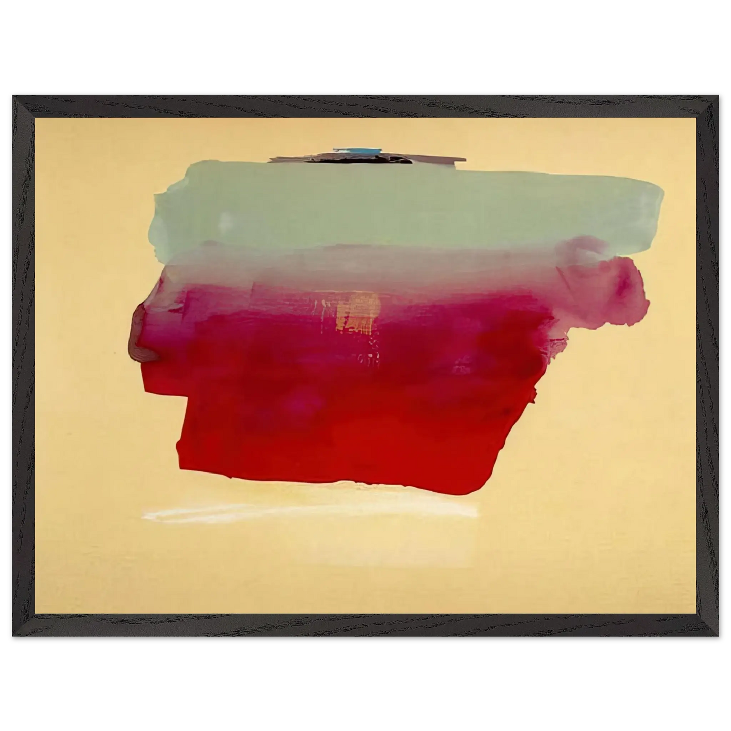 Helen Frankenthaler - Robinson s Wrap - 1974 Wall art - 28x43  cm / XL (11x17 Inches) - Premium Wooden Framed Poster With Fine Art Paper - White frame