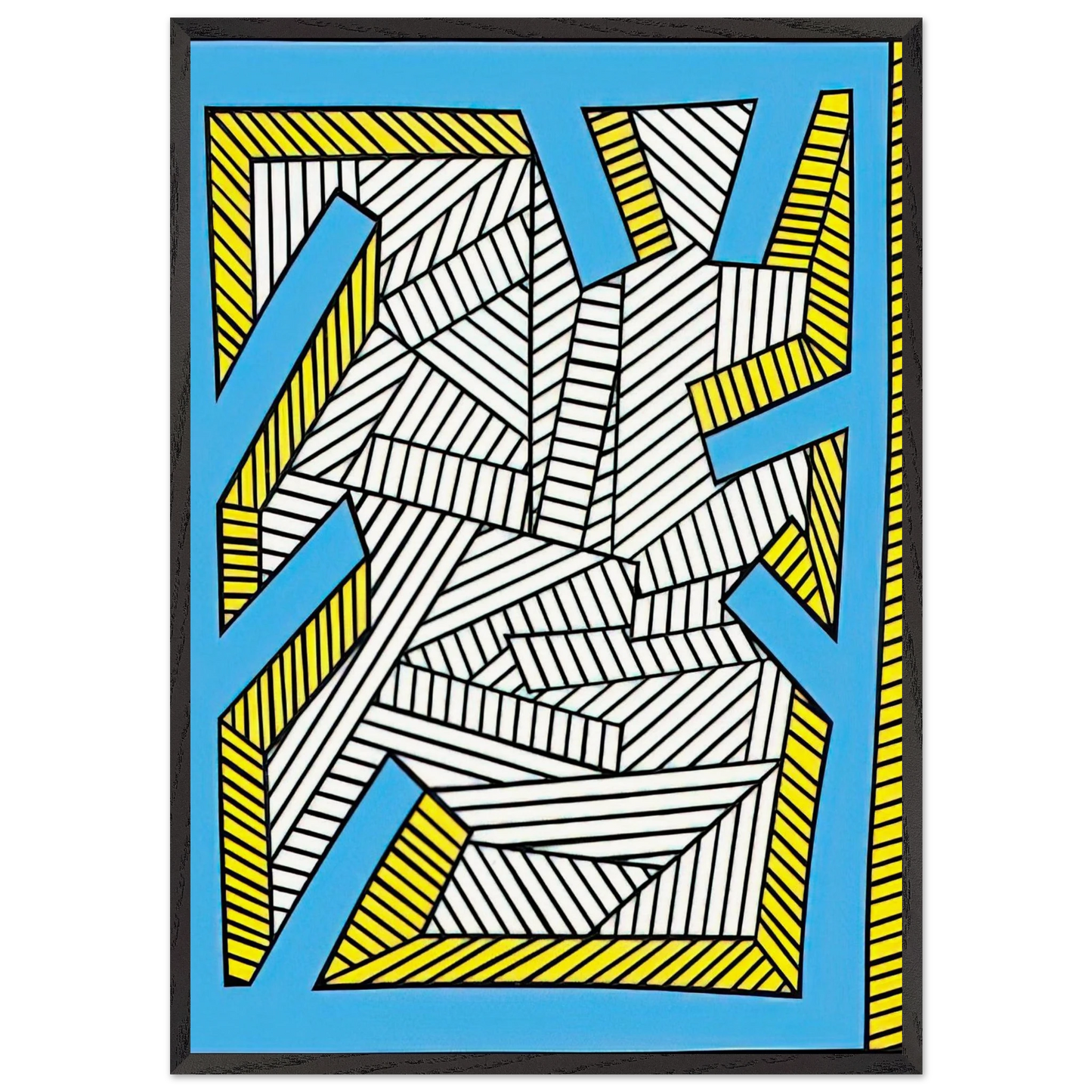 Pumpkin - 1998 - Nicholas Krushenick 70x100 cm / 28x40 inches Framed Art Print – Black Wooden Frame