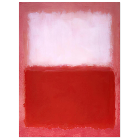 Mark Rothko - White Over Red - 1957 Wall Art - 21x29.7 cm / 8x12" - Fine Art Poster-canvas - -