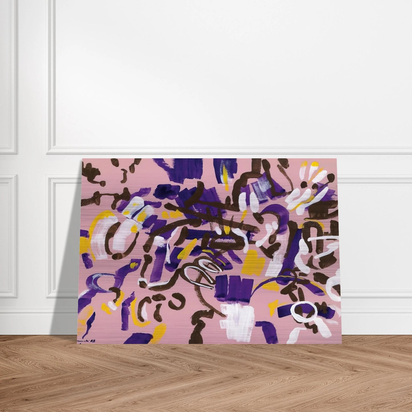 Rosa-Viola-Bianco - 1968 - Carla Accardi Brushed Aluminum Print - 70x100 cm / 28x40 inches | Carla Accardi Aluminum Print | Carla Accardi Prints
