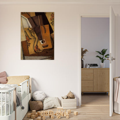 THE GUITAR 1914 - Juan Gris Brushed Aluminum Print - 70x100 cm / 28x40 inches | Juan Gris Aluminum Print | Juan Gris Prints