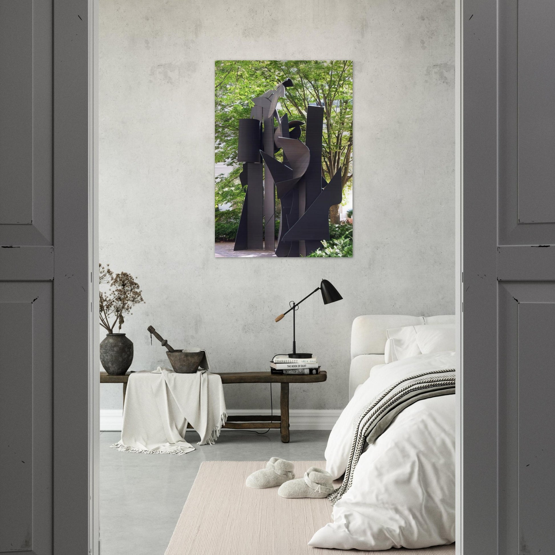 TRANSPARENT HORIZON 1975 - Louise Nevelson Brushed Aluminum Print - 70x100 cm / 28x40 inches | Louise Nevelson Aluminum Print | Louise Nevelson Prints