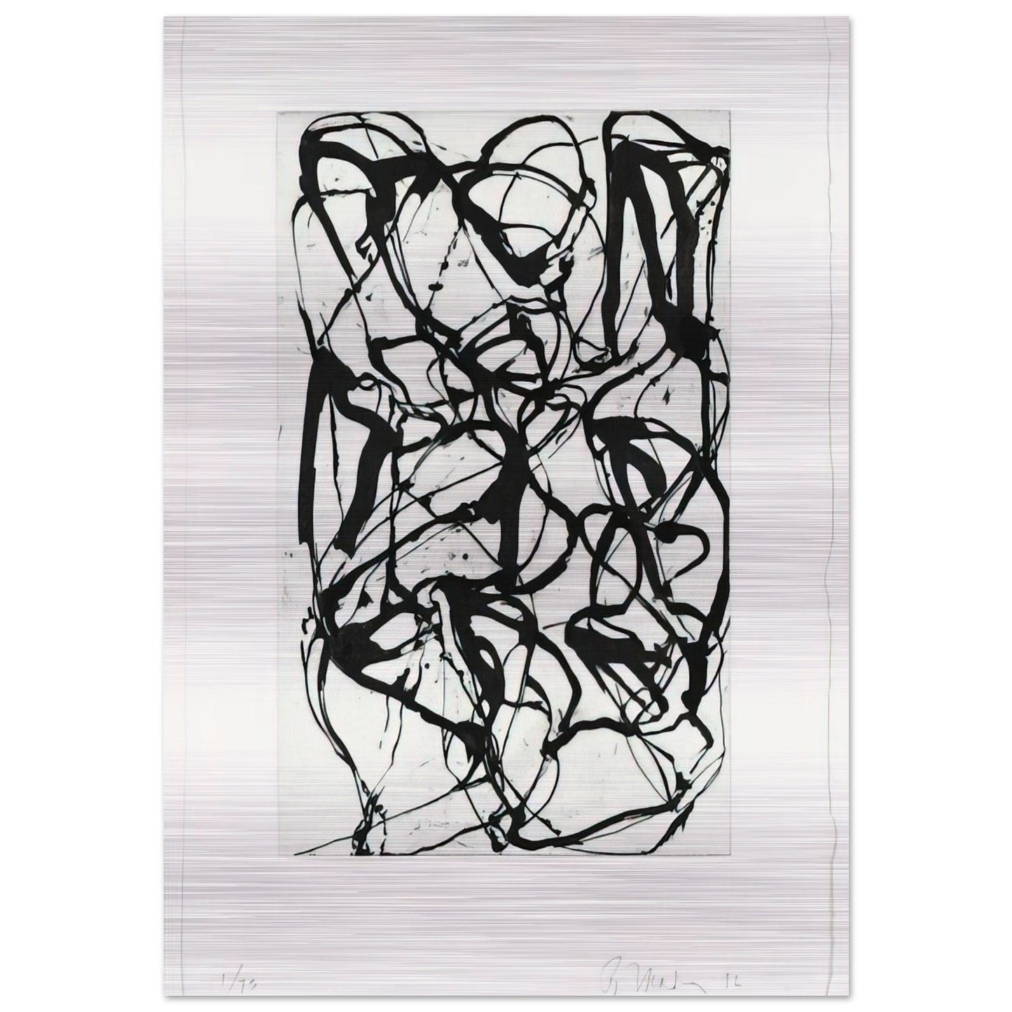 Han Shan Exit - 1992 - Brice Marden Brushed Aluminum Print - 70x100 cm / 28x40 inches | Brice Marden Aluminum Print | Brice Marden Prints