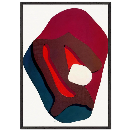 Enak s Tears Terrestrial Forms - Jean Arp 70x100 cm / 28x40 inches Framed Art Print – Black Wooden Frame