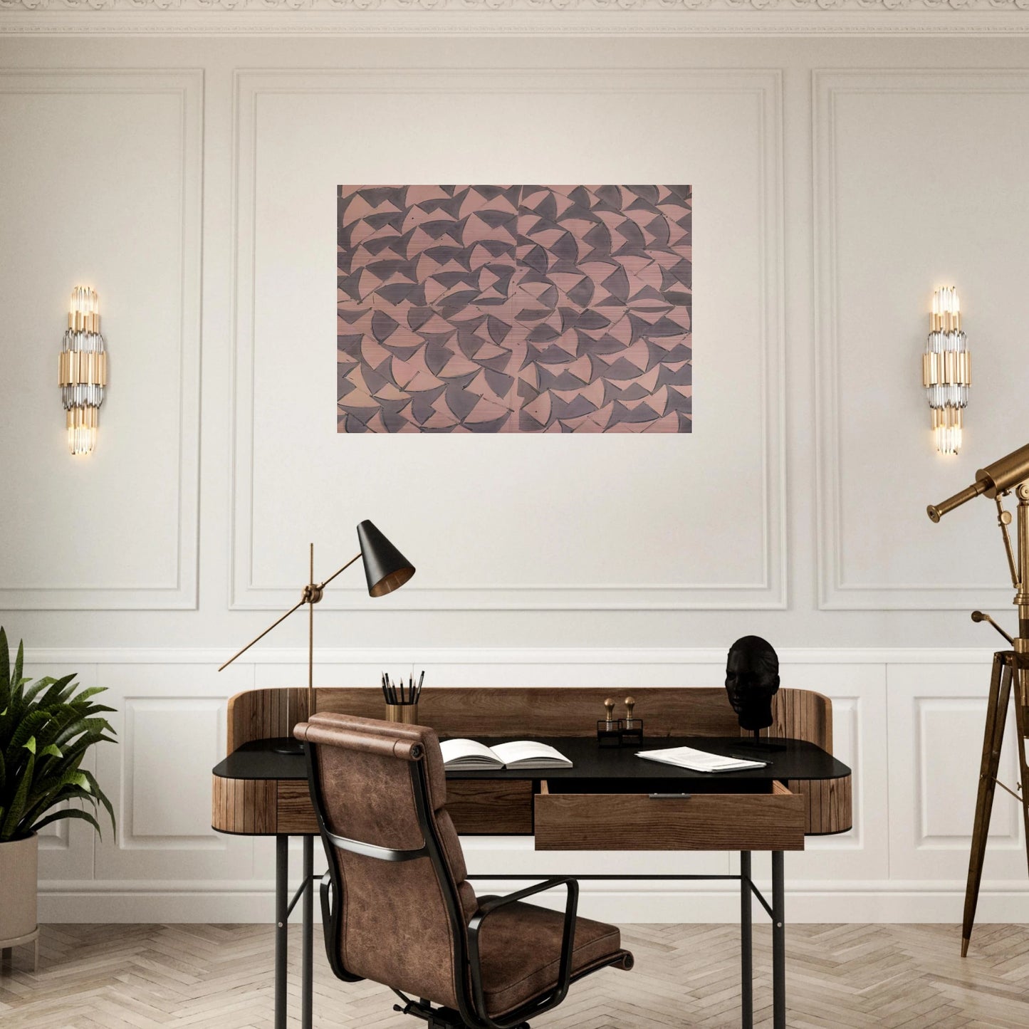 Rosa grigio grande - 1973 - Carla Accardi Brushed Aluminum Print - 70x100 cm / 28x40 inches | Carla Accardi Aluminum Print | Carla Accardi Prints