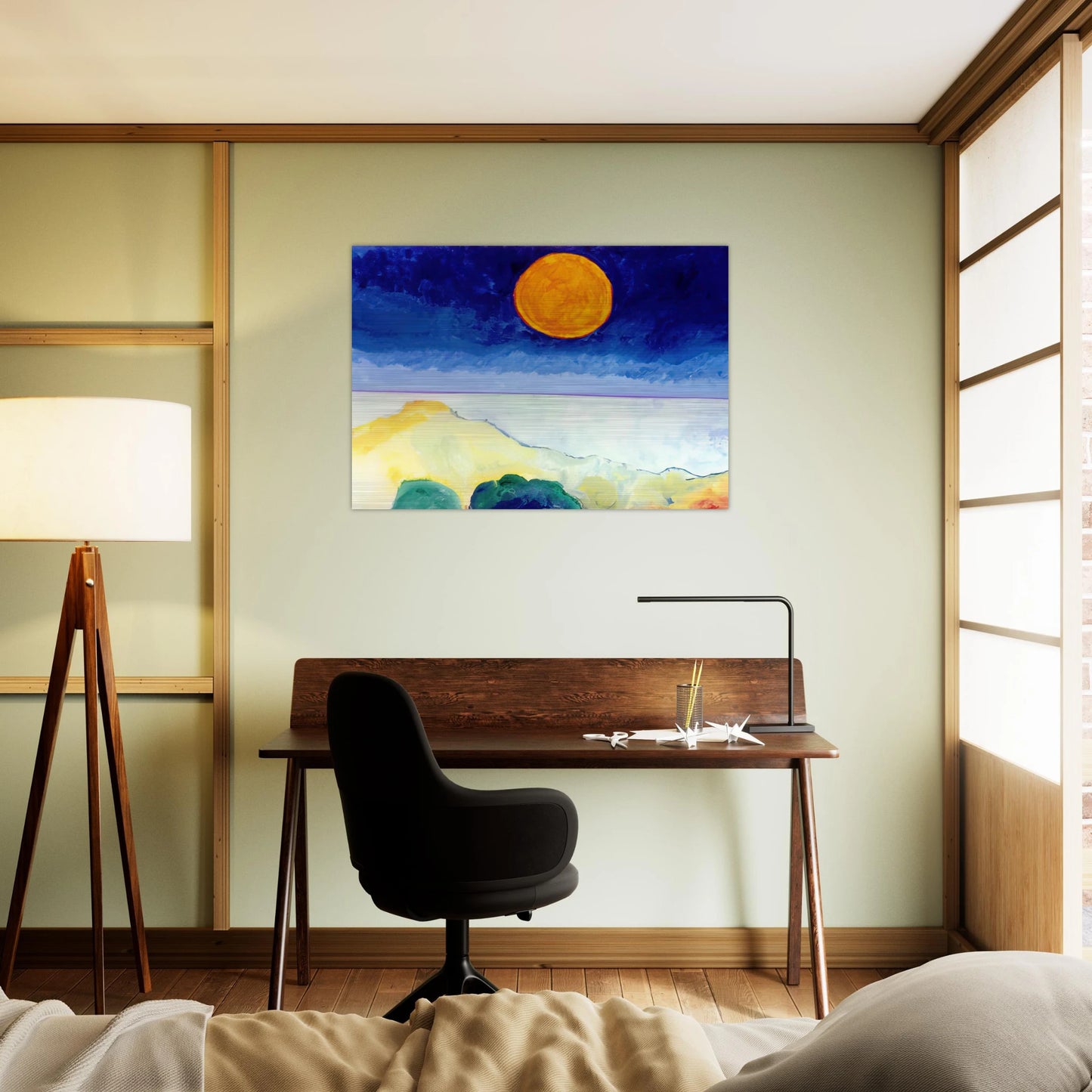 Paisagem - 2004 - Aldemir Martins Brushed Aluminum Print - 70x100 cm / 28x40 inches | Aldemir Martins Aluminum Print | Aldemir Martins Prints