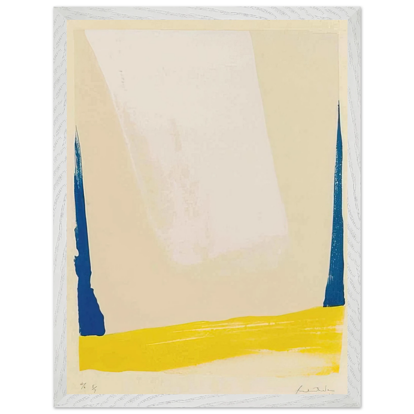 Helen Frankenthaler - White Portal - 1967 Wall art - 30x40 cm / 12x16 inches - Premium Wooden Framed Poster With Fine Art Paper-canvas - White frame
