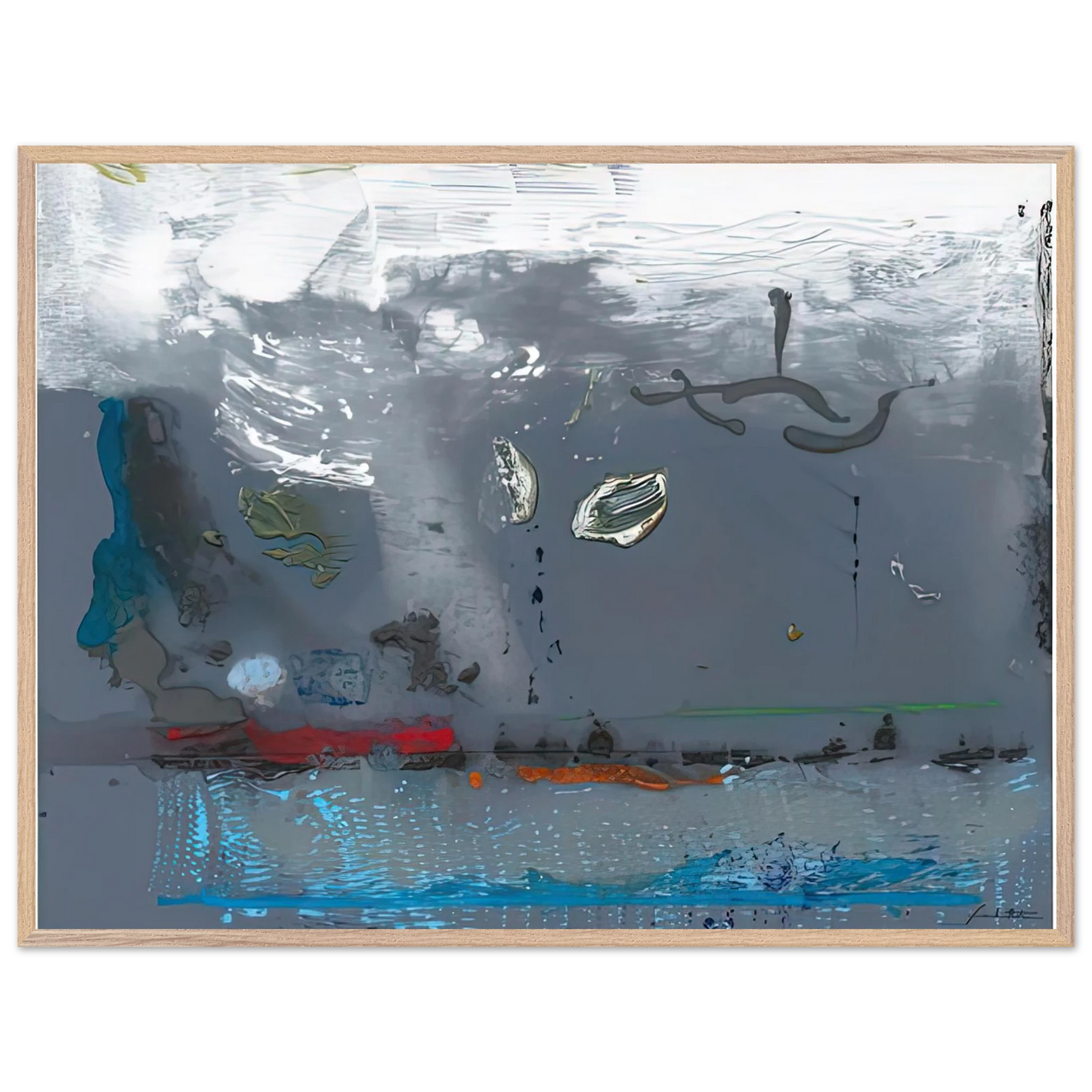 Helen Frankenthaler - Vespers, 1992- Wall Art - 60x80 cm / 24x32 inches - Premium Wooden Framed Poster With Fine Art Paper-canvas - Black frame