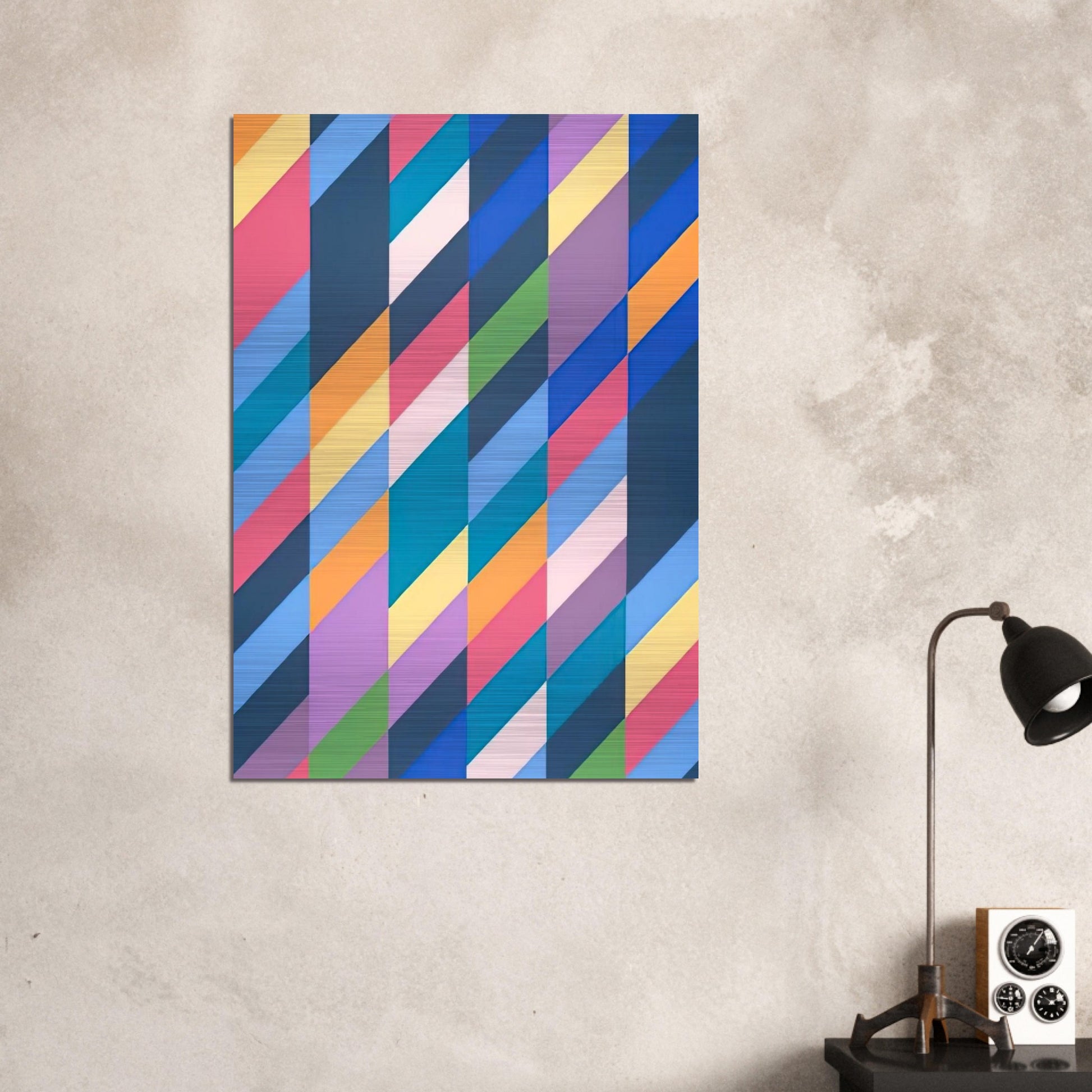 SHADOW PLAY 1990 - Bridget Riley Brushed Aluminum Print - 70x100 cm / 28x40 inches | Bridget Riley Aluminum Print | Bridget Riley Prints