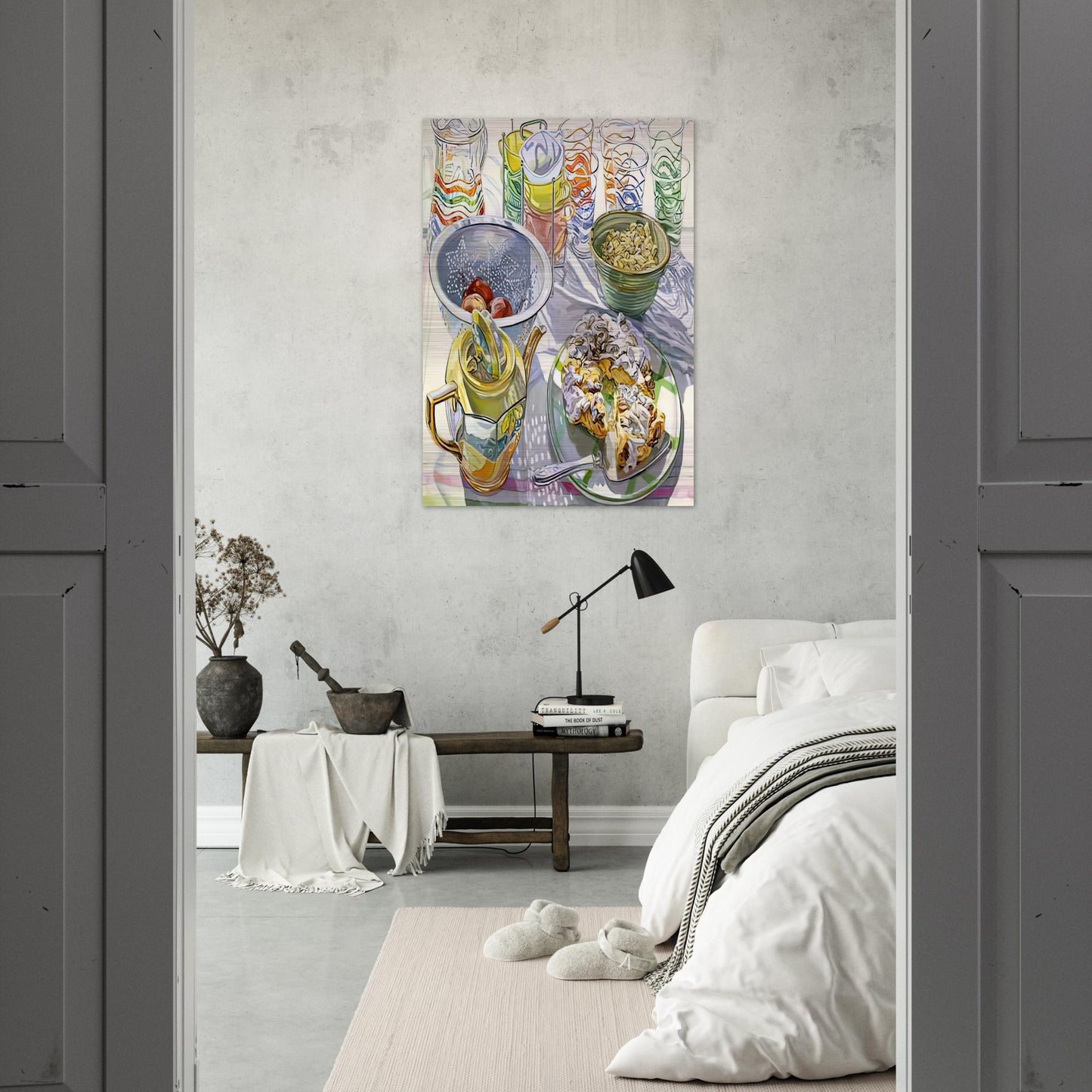 COFFEE CAKE 2003 - Janet Fish Brushed Aluminum Print - 70x100 cm / 28x40 inches | Janet Fish Aluminum Print | Janet Fish Prints