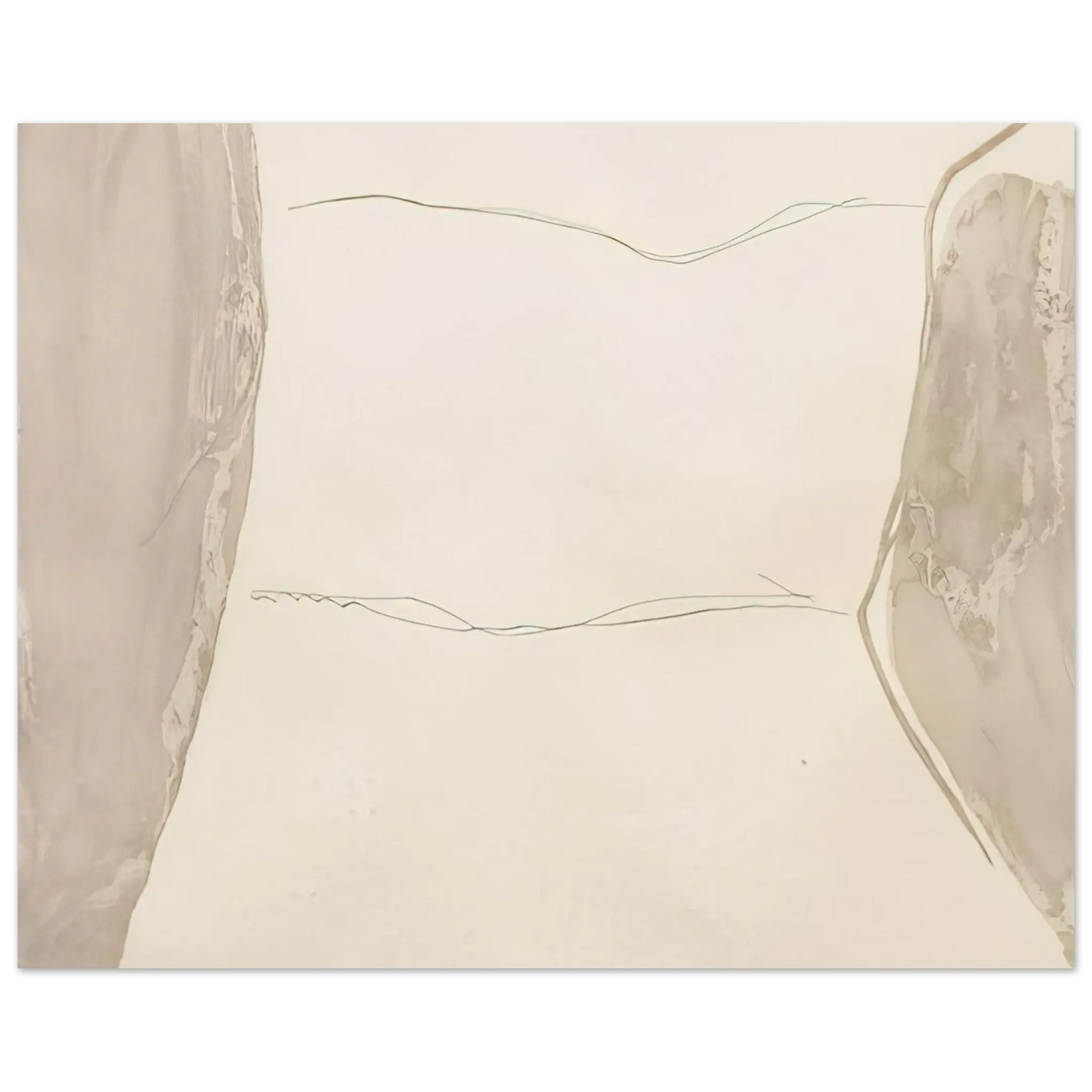 Helen Frankenthaler - Ponti - 1973 Wall art - 28x43  cm / XL (11x17 Inches) - Premium Wooden Framed Poster With Fine Art Paper - Wood frame