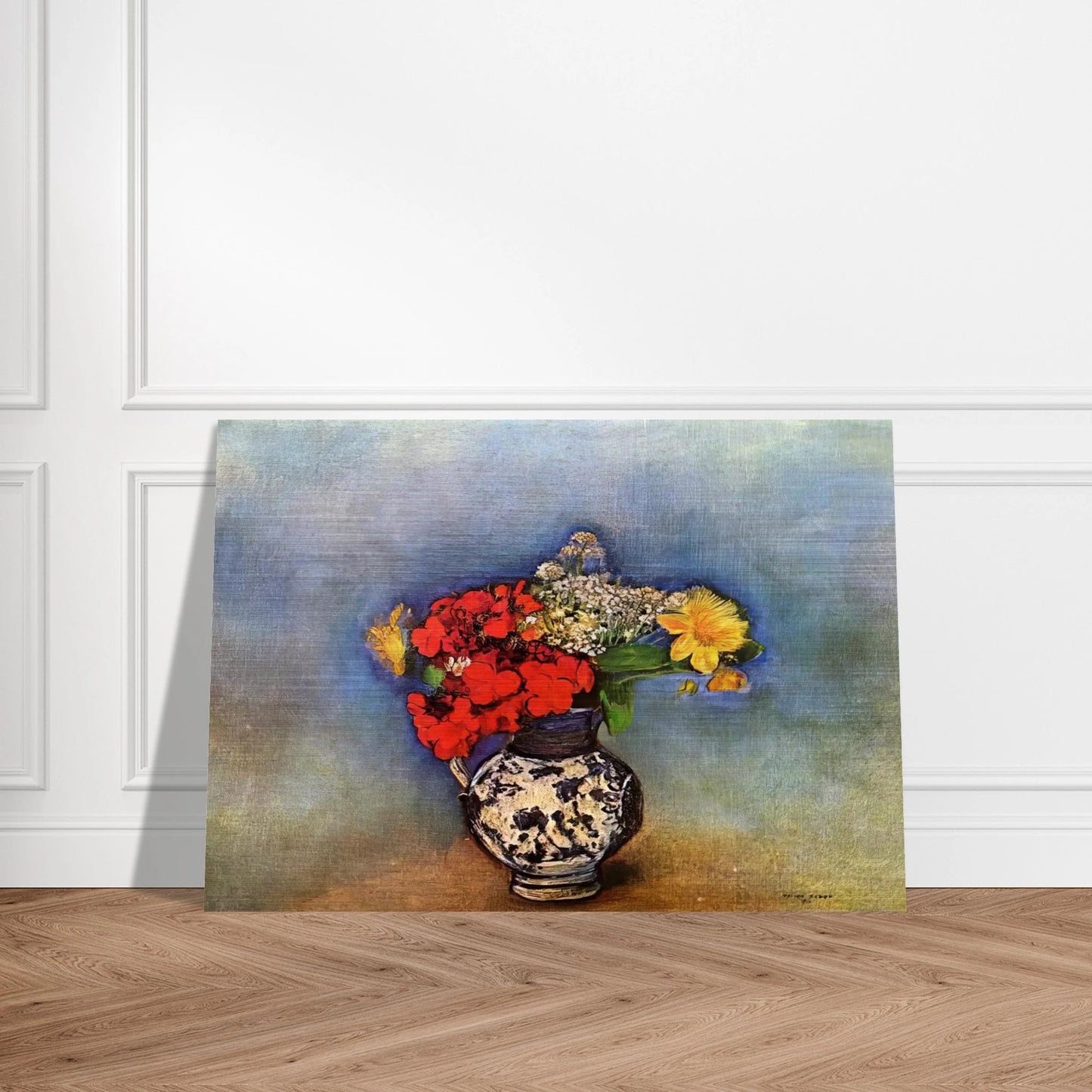 GERANIUMS 1910 - Odilon Redon Brushed Aluminum Print - 70x100 cm / 28x40 inches | Odilon Redon Aluminum Print | Odilon Redon Prints