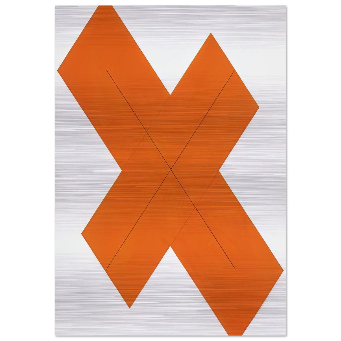 X WITHIN X ORANGE 1981 - Robert Mangold Brushed Aluminum Print - 70x100 cm / 28x40 inches | Robert Mangold Aluminum Print | Robert Mangold Prints