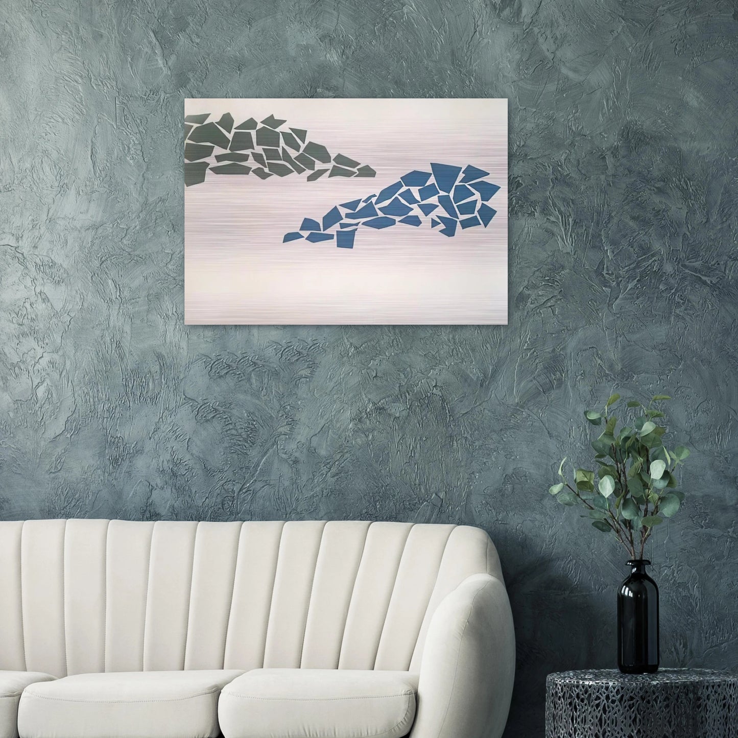 Blue and Green - 1968 - Robert Goodnough Brushed Aluminum Print - 70x100 cm / 28x40 inches | Robert Goodnough Aluminum Print | Robert Goodnough Prints
