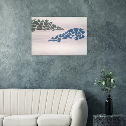 Blue and Green - 1968 - Robert Goodnough Brushed Aluminum Print - 70x100 cm / 28x40 inches | Robert Goodnough Aluminum Print | Robert Goodnough Prints