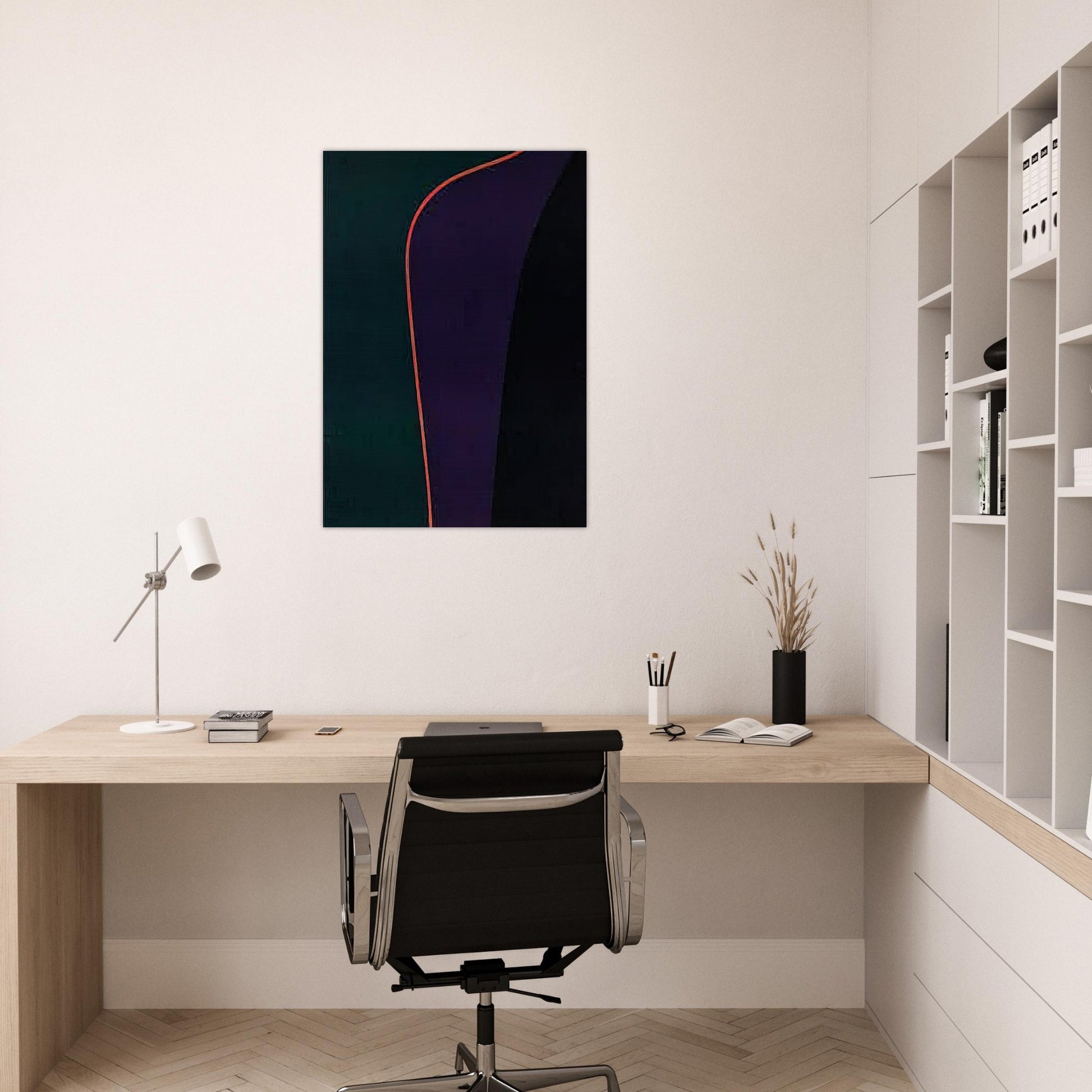 Untitled April 30 - 1977 - Lorser Feitelson Brushed Aluminum Print - 70x100 cm / 28x40 inches | Lorser Feitelson Aluminum Print | Lorser Feitelson Prints