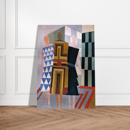 SIMULTANEOUS DRESSES THREE WOMEN FORMS COLOURS 1925 - Sonia Delaunay Brushed Aluminum Print - 70x100 cm / 28x40 inches | Sonia Delaunay Aluminum Print | Sonia Delaunay Prints