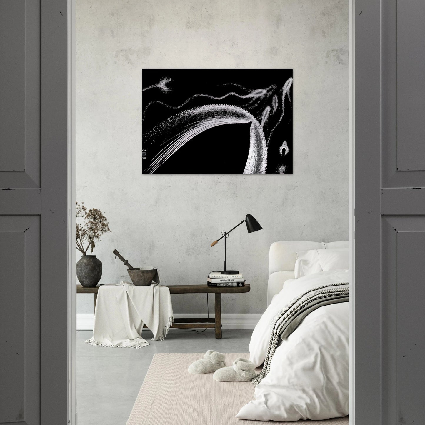 DOLPHINS - MC Escher Brushed Aluminum Print - 70x100 cm / 28x40 inches | MC Escher Aluminum Print | MC Escher Prints