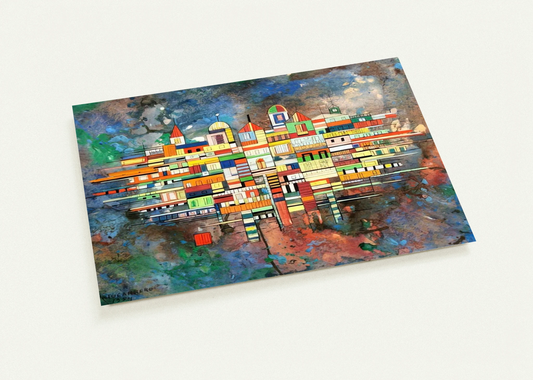CITY 1954 By Rene Portocarrero Pack of 10 Post Cards | Rene Portocarrero Post Cards | A6 (10.5 x 14.8 cm) - 4.1 x 5.8 inches