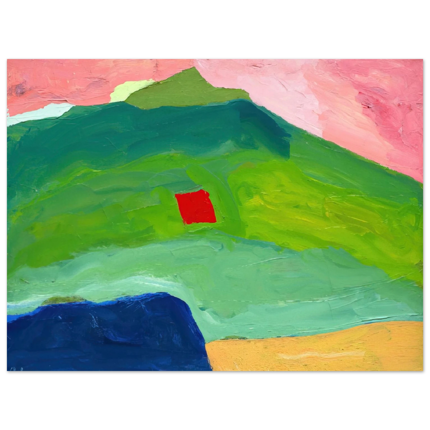 Etel Adnan - Untitled #17 - 1980  75x100 cm / 30x40inches Fine Art Poster