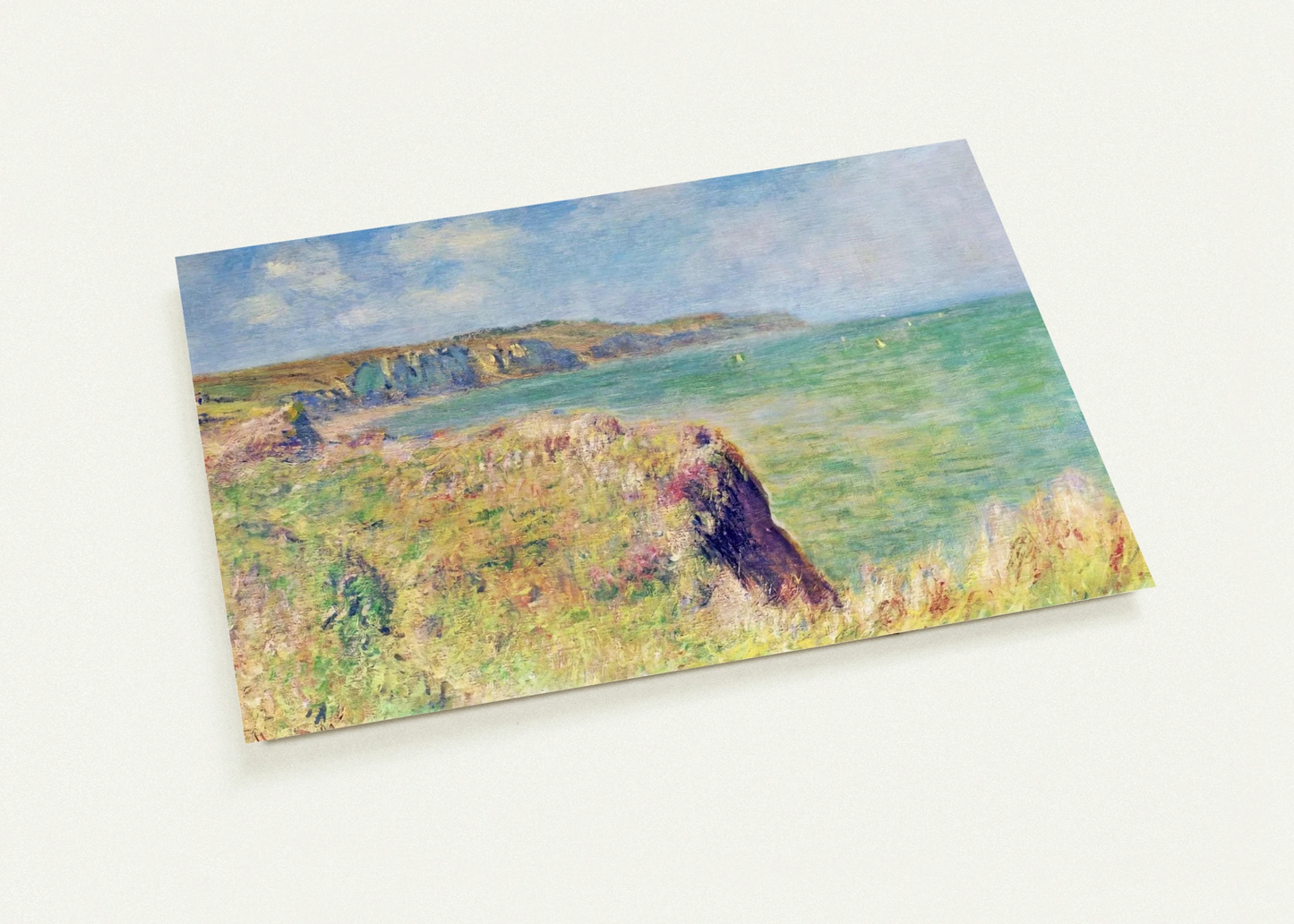 Edge of the Cliff at Pourville By claude monet Pack of 10 Post Cards | claude monet Post Cards | A6 (10.5 x 14.8 cm) - 4.1 x 5.8 inches