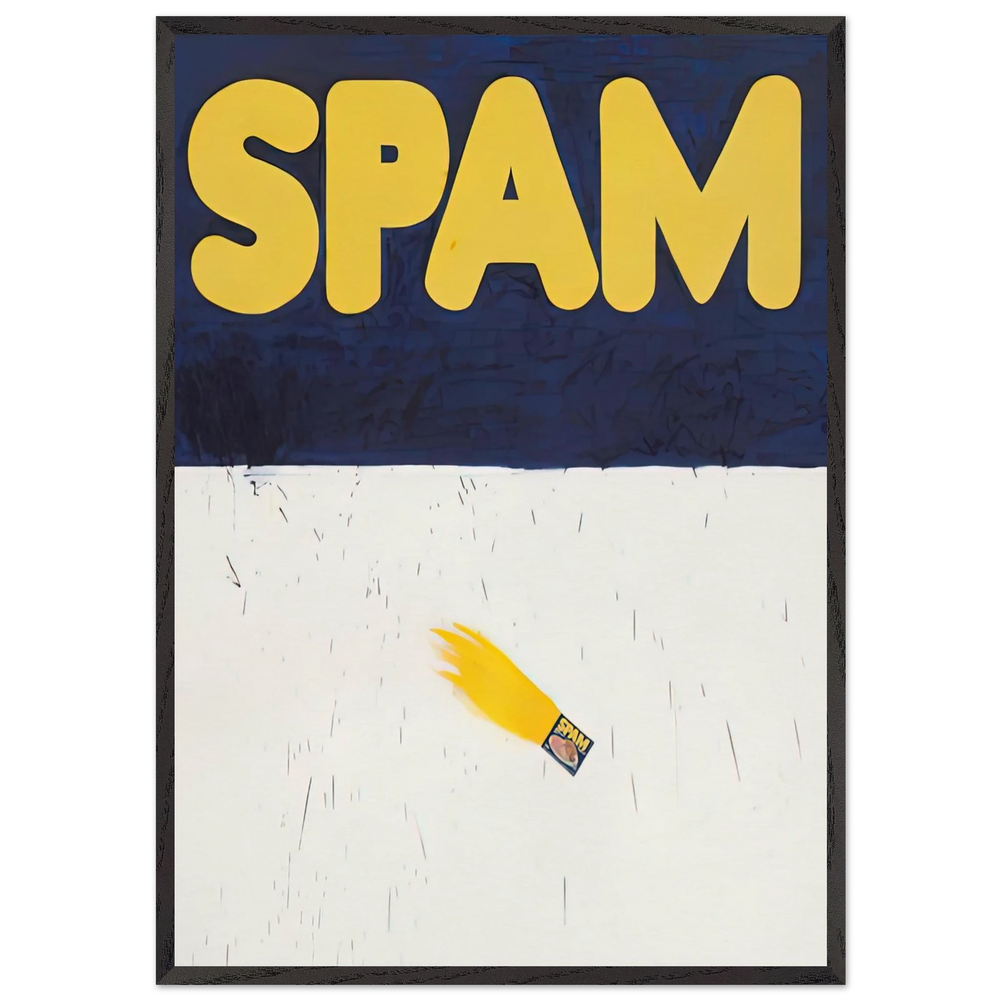 ACTUAL SIZE 1962 - Edward Ruscha 70x100 cm / 28x40 inches Framed Art Print – Black Wooden Frame