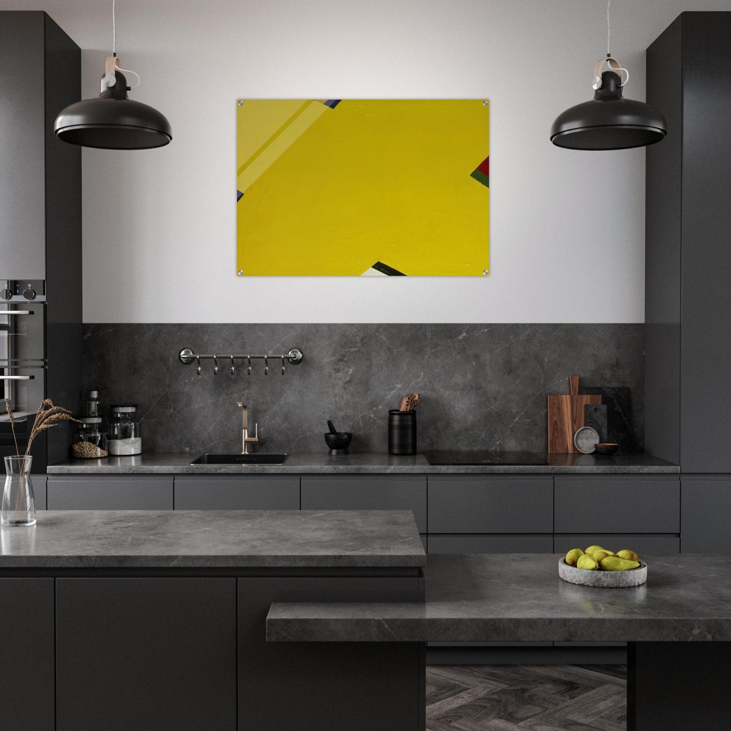 Yellow - Al Held Acrylic Print - 70x100 cm / 28x40″ inches | Al Held Wall Art | Al Held Prints