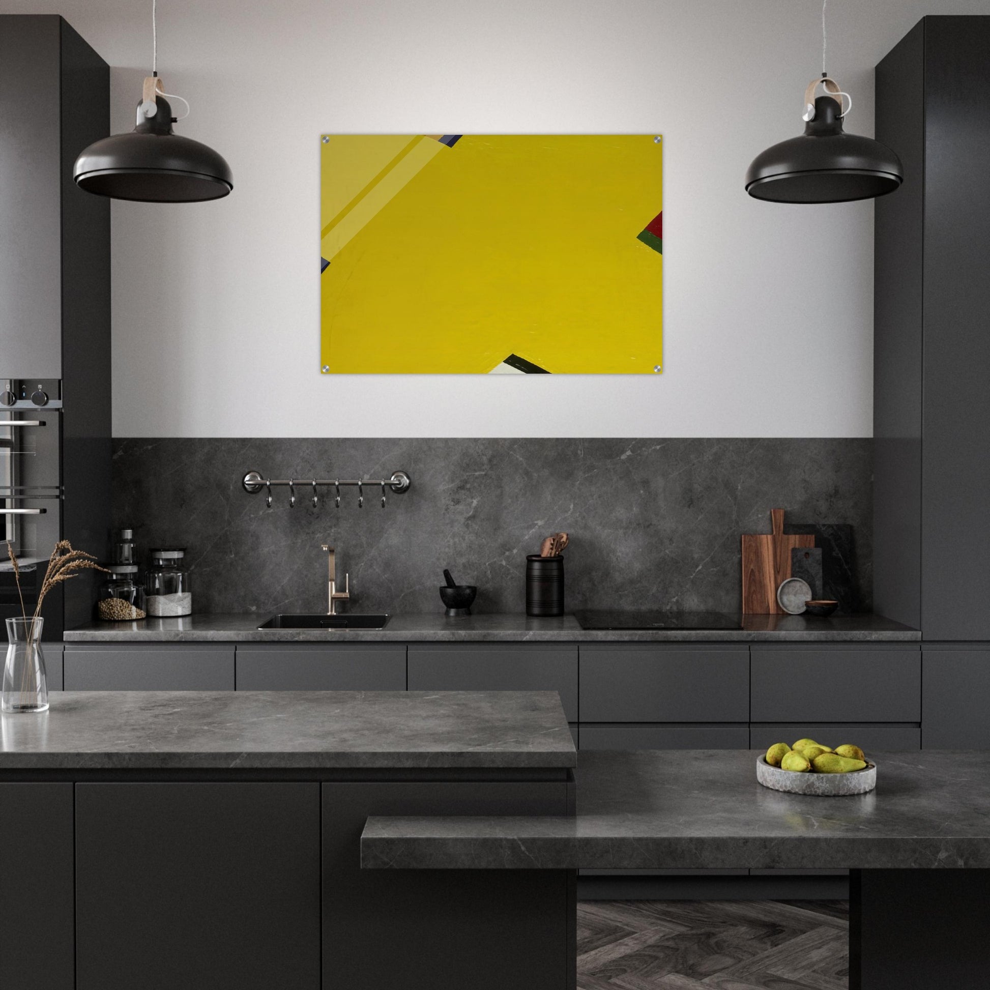 Yellow - Al Held Acrylic Print - 70x100 cm / 28x40″ inches | Al Held Wall Art | Al Held Prints