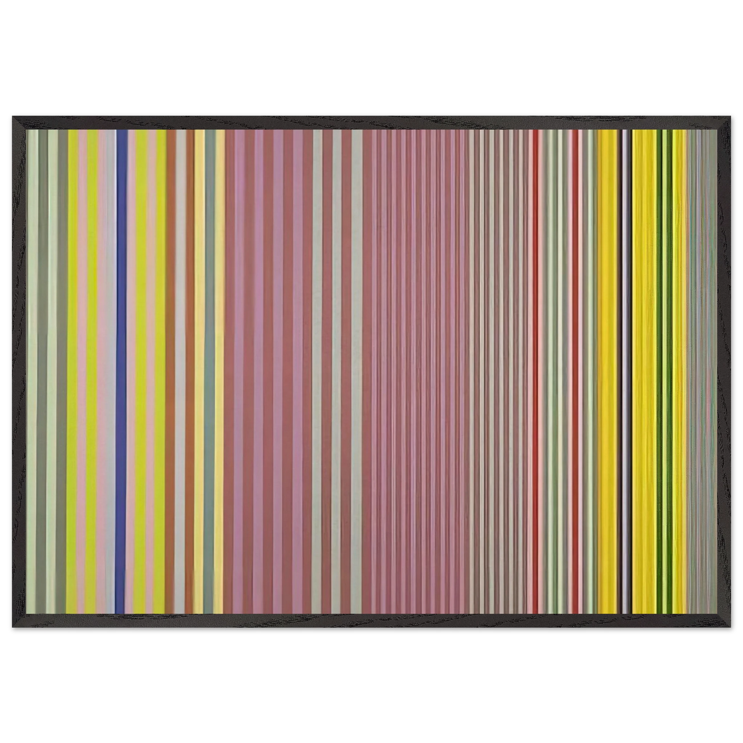 Halifax - 1969 - Gene Davis 70x100 cm / 28x40 inches Framed Art Print – Black Wooden Frame