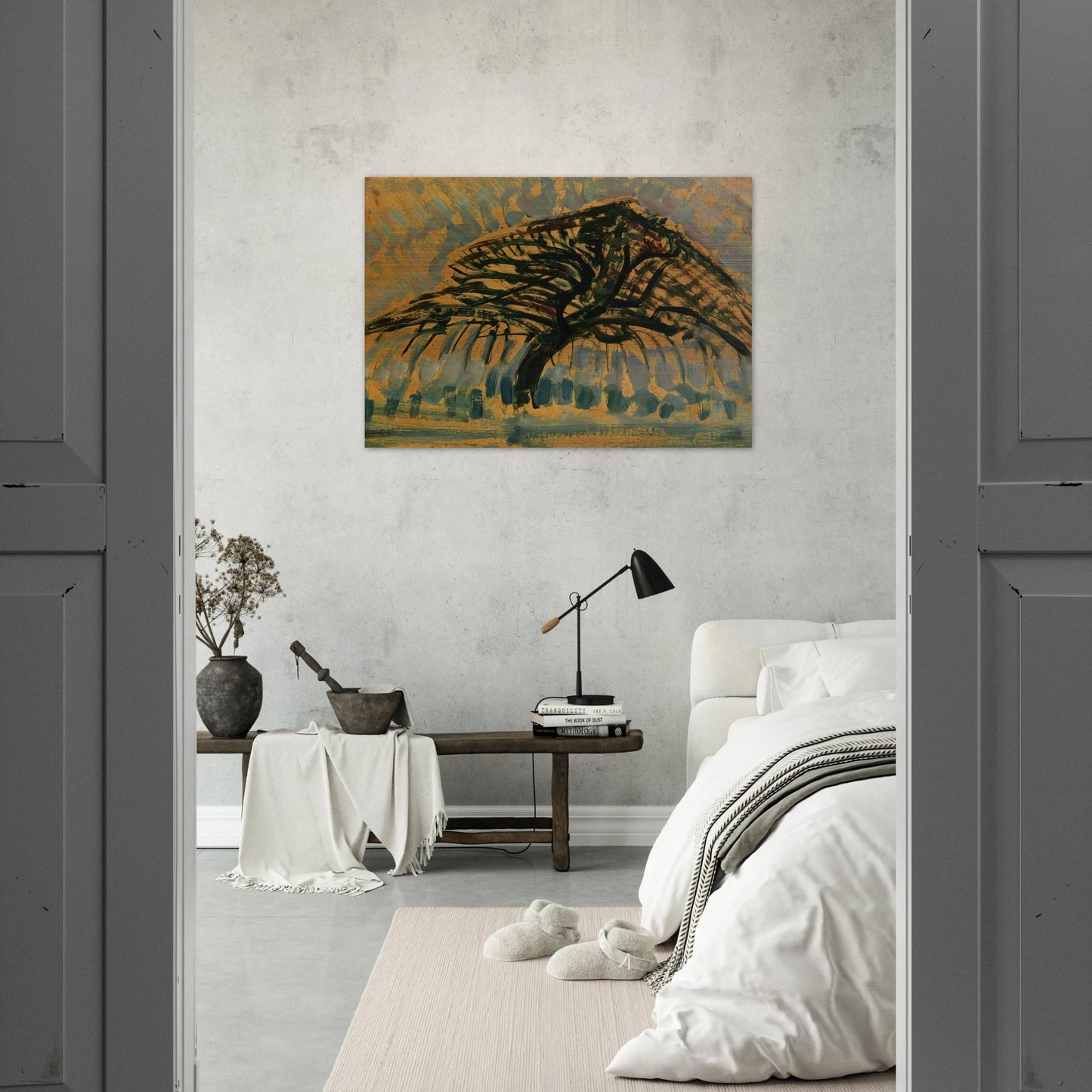 Study for Blue Apple Tree Series - Piet Mondrian Brushed Aluminum Print - 70x100 cm / 28x40 inches | Piet Mondrian Aluminum Print | Piet Mondrian Prints
