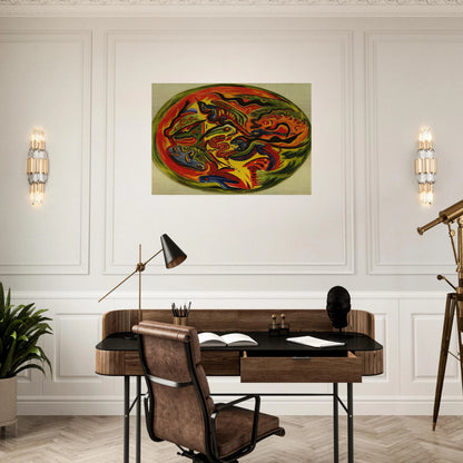 CIRCLE 1941 - Jackson Pollock Brushed Aluminum Print - 70x100 cm / 28x40 inches | Jackson Pollock Aluminum Print | Jackson Pollock Prints