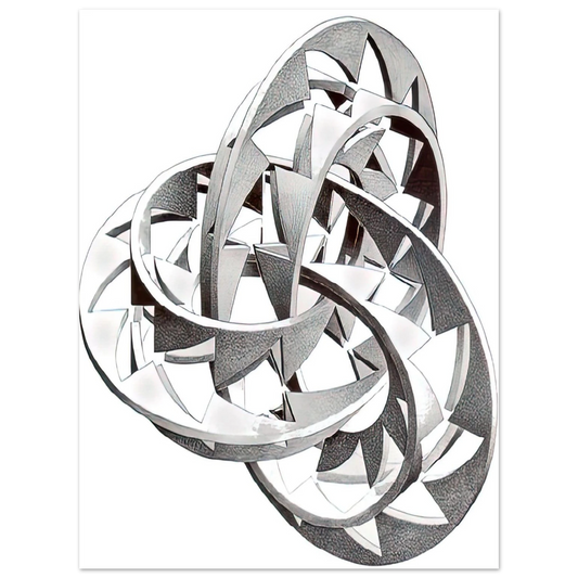 MC Escher - KNOT Wall Art - 21x29.7 cm / 8x12" - Fine Art Poster - -