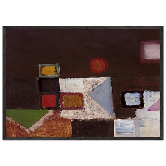 Untitled - 1948 N4 - Victor Pasmore 70x100 cm / 28x40 inches Framed Art Print – Black Wooden Frame