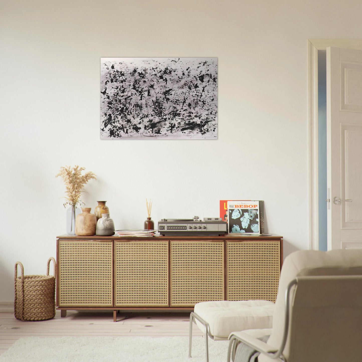 UNTITLED 1962 - Henri Michaux Brushed Aluminum Print - 70x100 cm / 28x40 inches | Henri Michaux Aluminum Print | Henri Michaux Prints