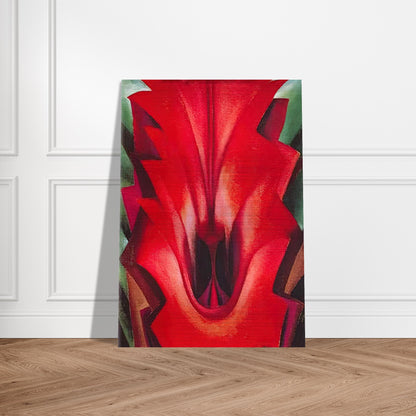 Inside Red Canna - Georgia O'Keeffe Brushed Aluminum Print - 70x100 cm / 28x40 inches | Georgia O'Keeffe Aluminum Print | Georgia O'Keeffe Prints