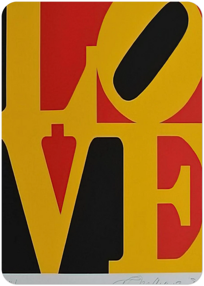 German Love By Robert Indiana Pack of 10 Post Cards | Robert Indiana Post Cards | A6 (10.5 x 14.8 cm) - 4.1 x 5.8 inches