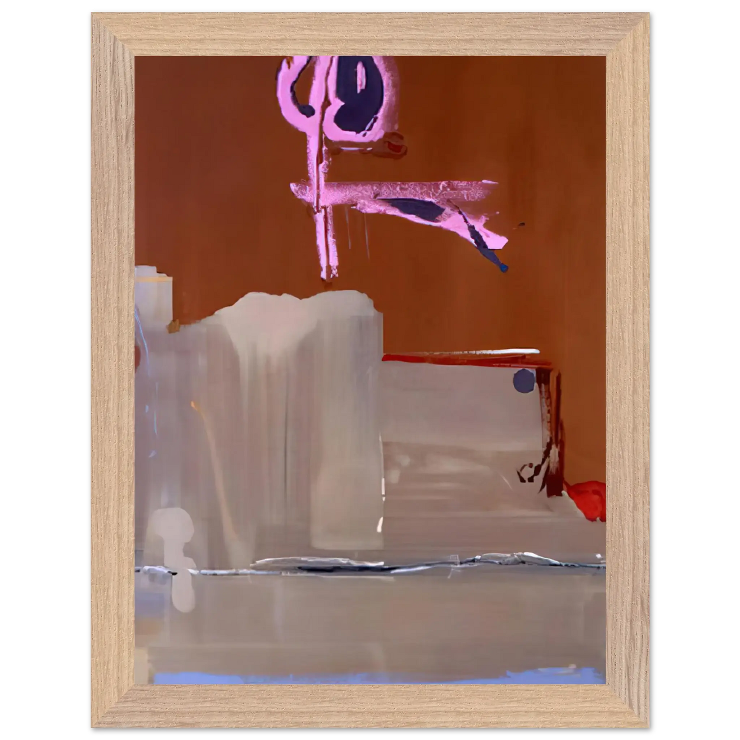 Helen Frankenthaler - Captain s Watch - 1986 Wall art - 20x25 cm / 8x10 Inches - Premium Wooden Framed Poster With Fine Art Paper - White frame