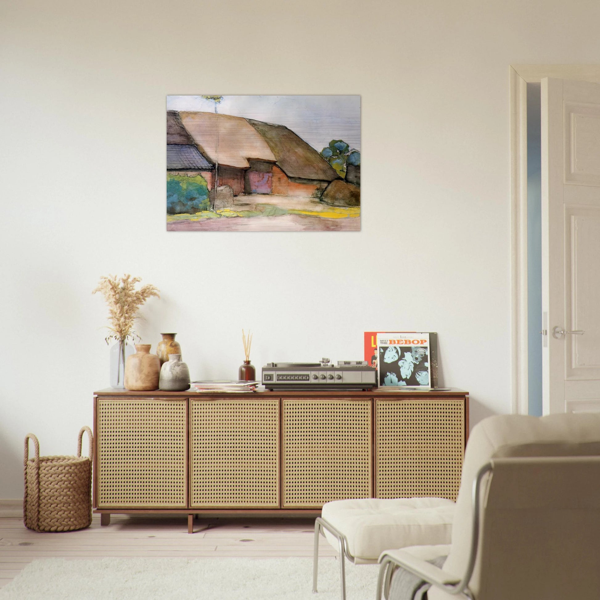 Farm Sun - Piet Mondrian Brushed Aluminum Print - 70x100 cm / 28x40 inches | Piet Mondrian Aluminum Print | Piet Mondrian Prints